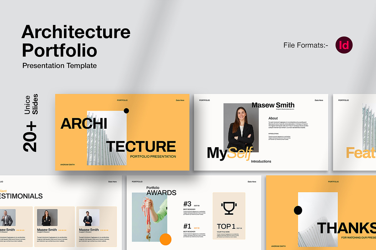 Architecture Portfolio Presentation, a Presentation Template by Oriofix (Photo 1 of 9)