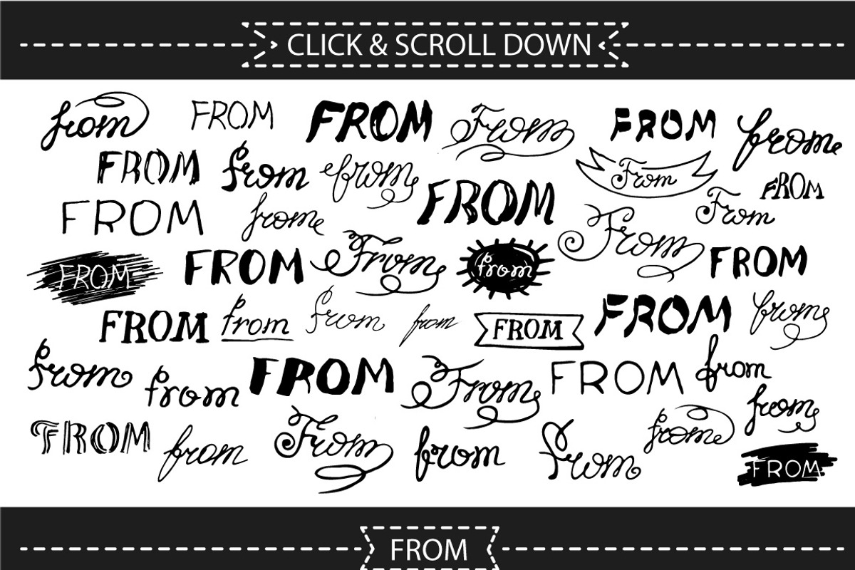 200+ hand drawn catchwords, elements, a Decorative Illustration by Mallinka (Photo 2 of 4)