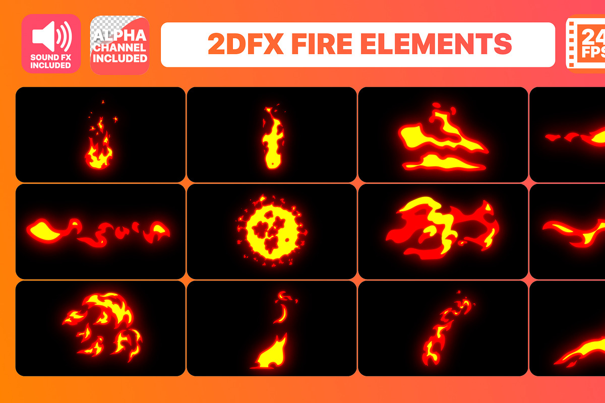 Hand Drawn Fire Elements Pack, a Graphic by FlashFXbox | Creative Market