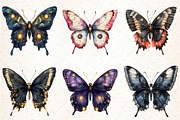 Gothic Butterfly Clipart PNG Graphic, an Illustration by Libby Wishes (Thumbnail 2 of 5)