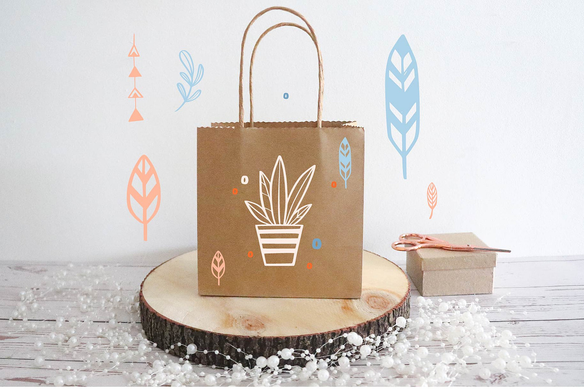 Boho House Plants vector set, a Decorative Illustration by Wild Muse (Photo 4 of 4)