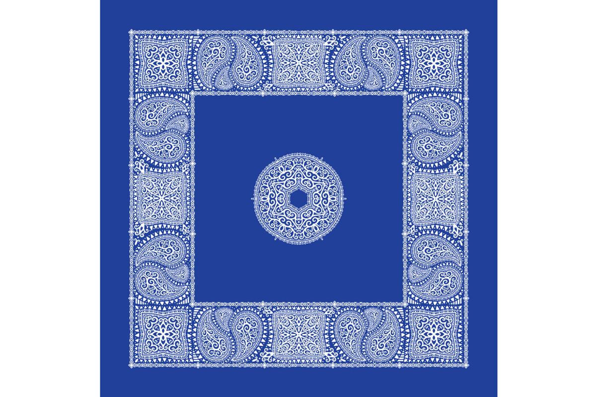Set Of 4 Paisley Bandana's II, a Pattern Graphic by Bakhtiozin art graphic (Photo 4 of 5)
