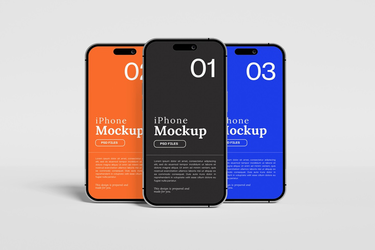 iPhone 15 Pro Max Mockups, an iPhone Mockup by AndikaGraphic (Photo 2 of 7)