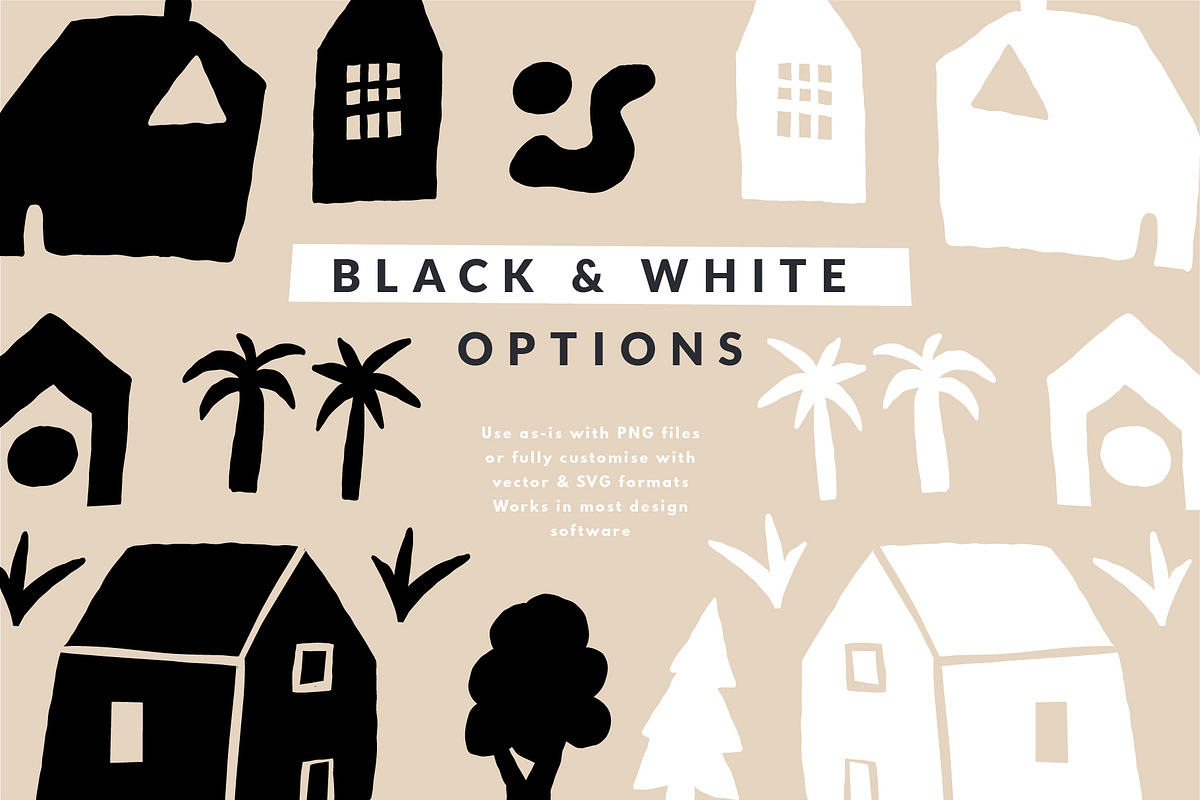 CUTOUT HOUSES | AI, PNG, EPS, SVG, an Object Illustration by Favete Art (Photo 9 of 16)