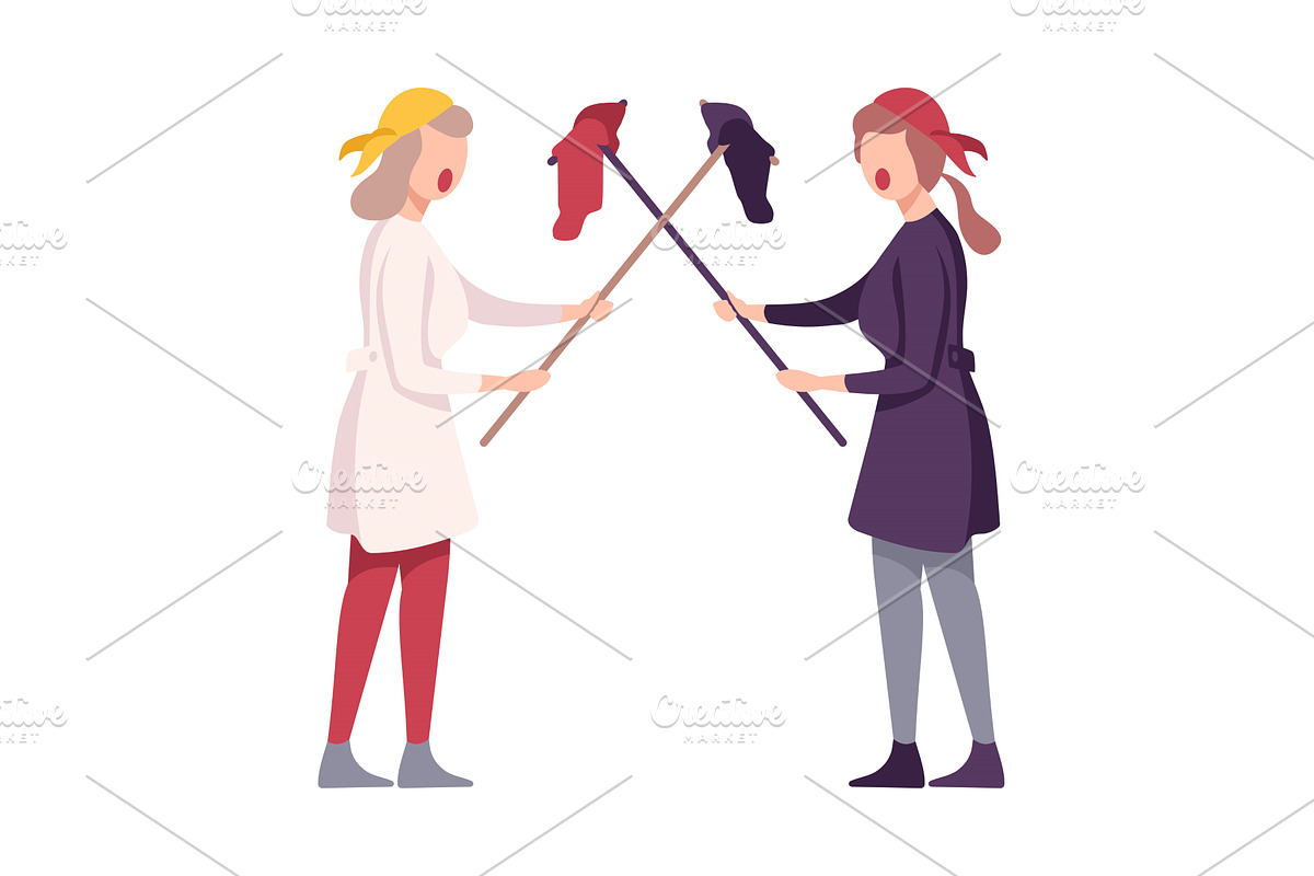 Furious Colleagues Arguing and, a Person Illustration by TopVectors