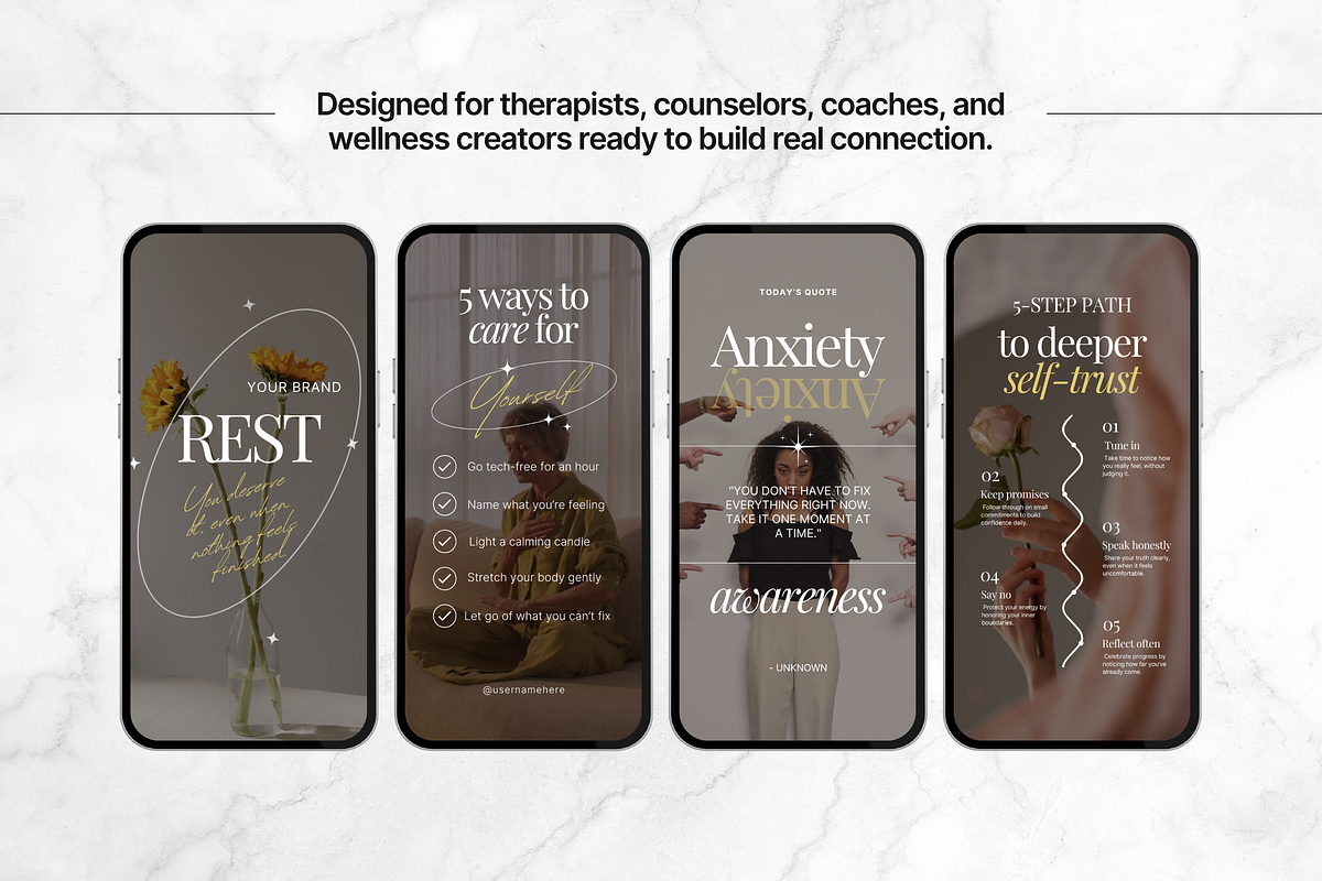 100 Therapist Reels Templates, a Social Media Template by DigiPax (Photo 5 of 10)