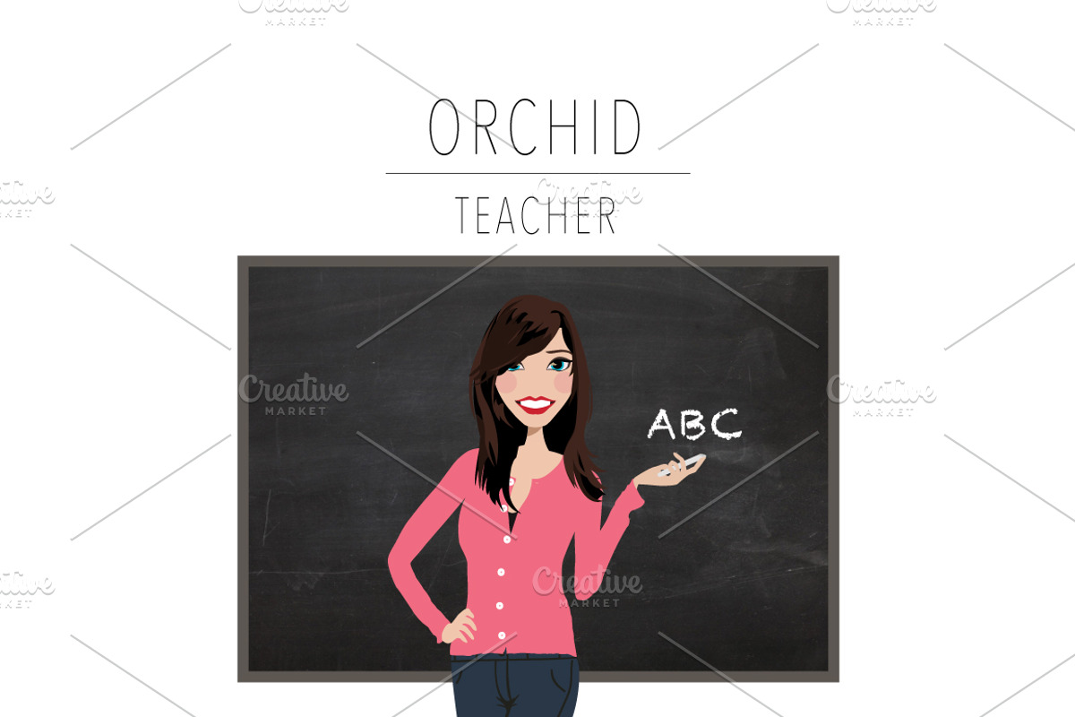 Teacher Portrait Creator | Clip Art, an Education Illustration by Lauren Lesley Studio (Photo 22 of 33)