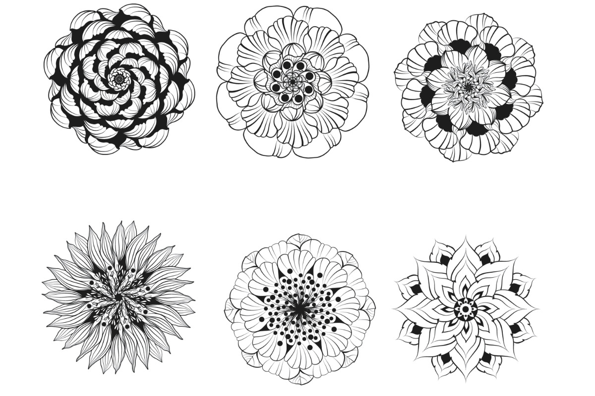 Floral Mandala Flower Set 1, a Brush Add-On by Disasterology Ink (Photo 9 of 10)