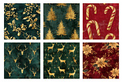 Golden Christmas Digital Papers, a Texture Graphic by SinaCreation (Thumbnail 2 of 5)