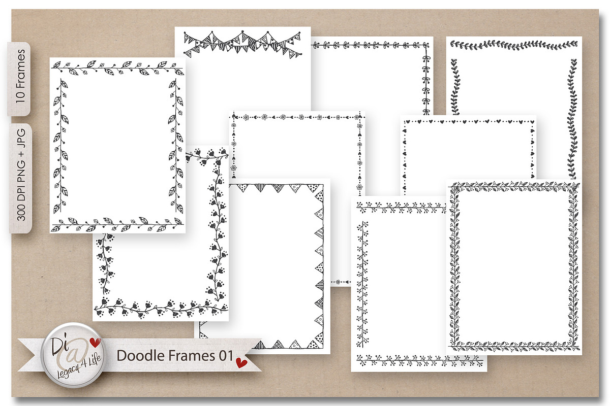 Doodle Frames | Page Creators, a Stationery Template by Legacy4Life Designs (Photo 1 of 2)