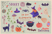 Happy Halloween Clipart, an Illustration by Twigs and Twine (Thumbnail 5 of 8)