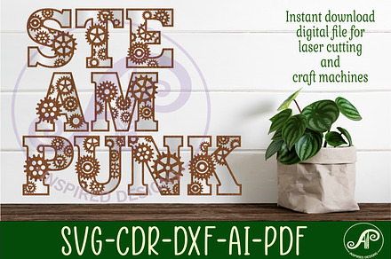 Gear Steampunk Alphabet Letter set