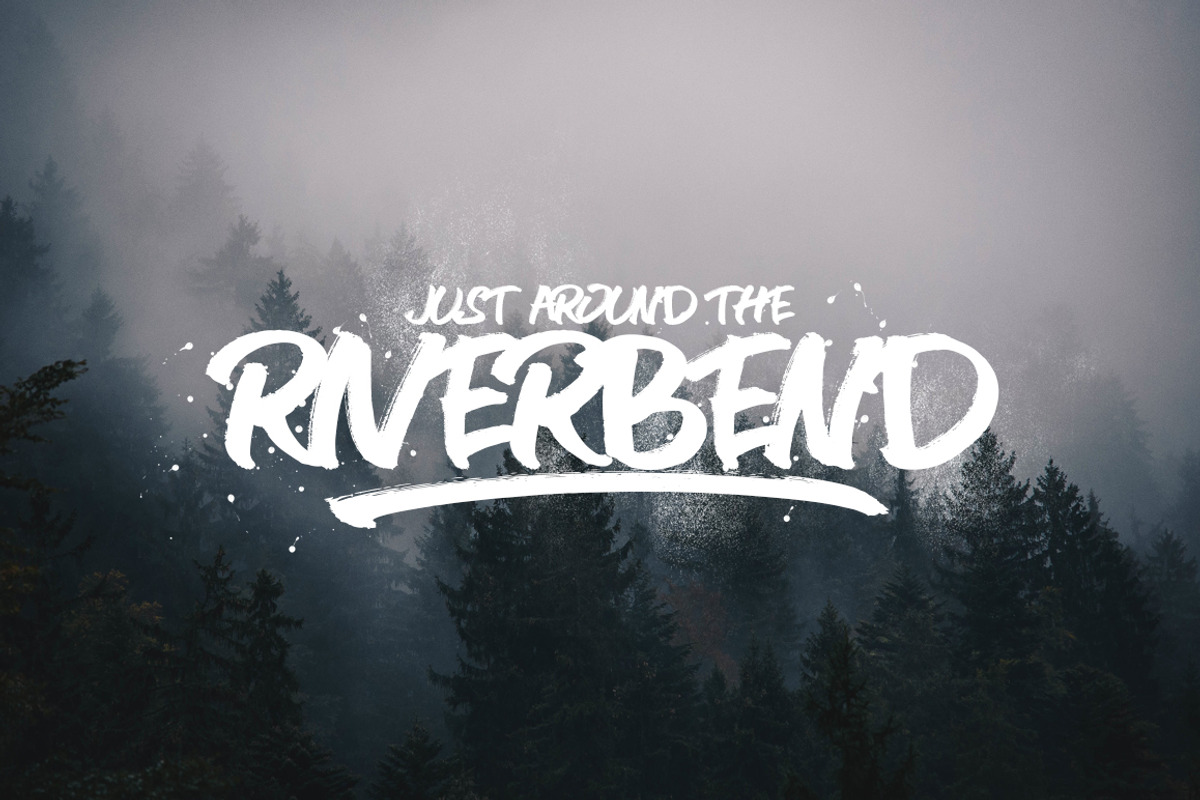 OPEN ROAD Brush Font preview 4