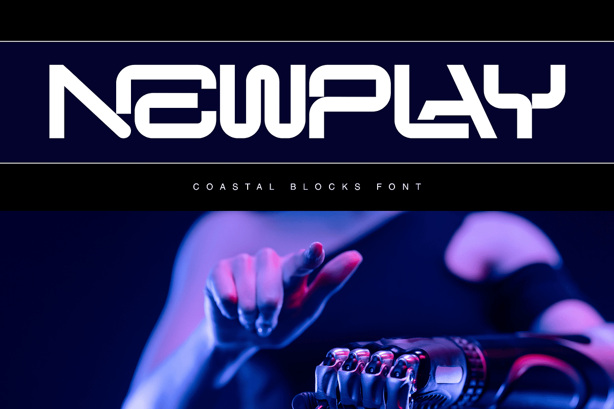 Coastal Blocks - Futuristic Font, a Sans Serif Font by 177Studio (Photo 6 of 8)