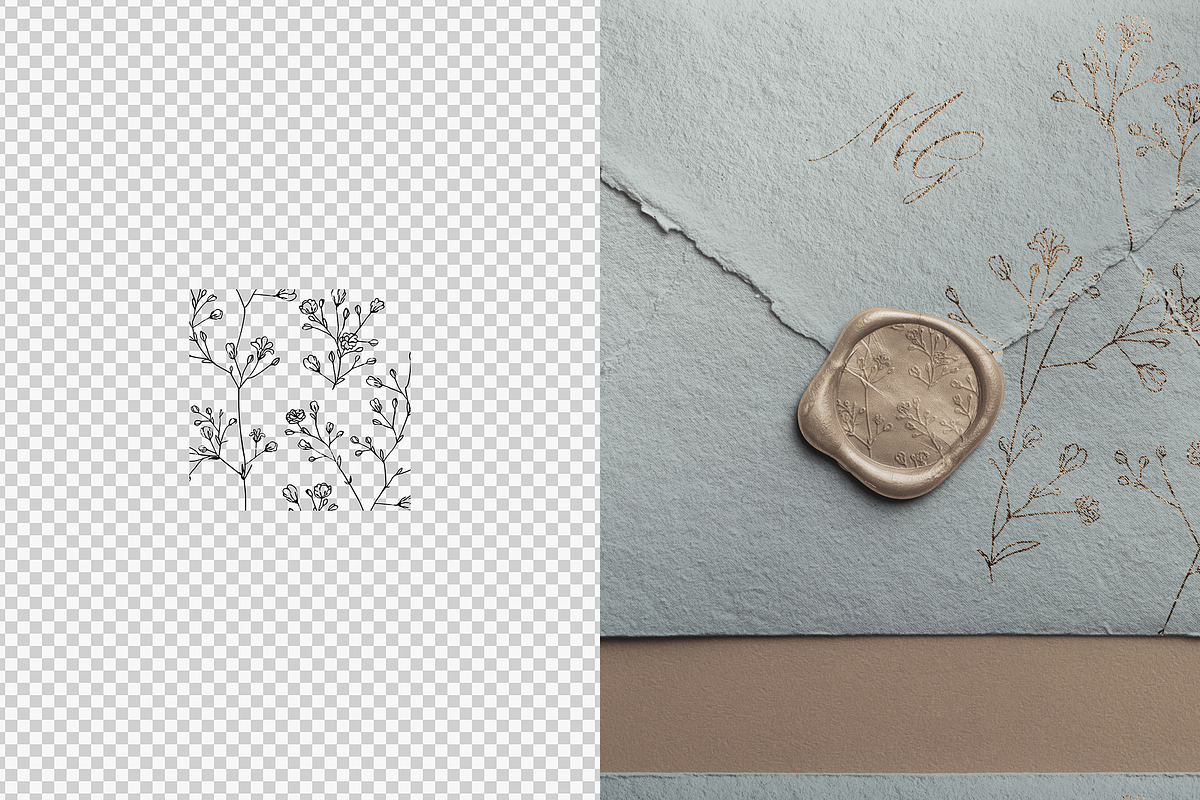 Handmade Envelope Layout with Wax, an Advertising Mockup by Custom Scene (Photo 11 of 11)