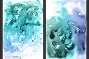 Blue Ombré India Ink Backgrounds, a Texture Graphic by M. by mprintly (Thumbnail 2 of 5)