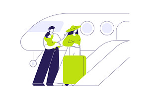 Private jet abstract concept vector, a Transportation Illustration by Visual Generation