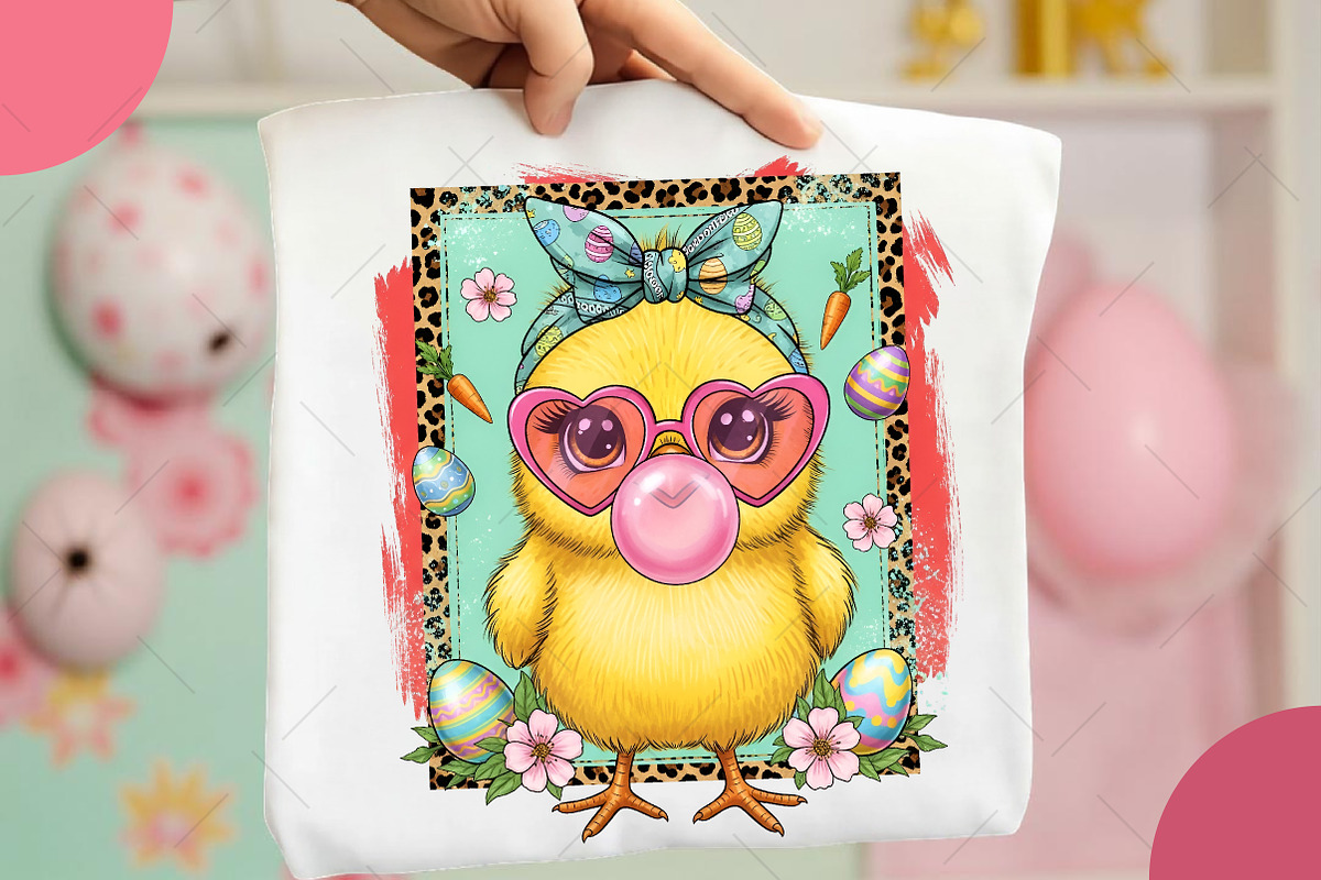 Bubblegum Easter Chick PNG, an Illustration by OK Design (Photo 2 of 6)