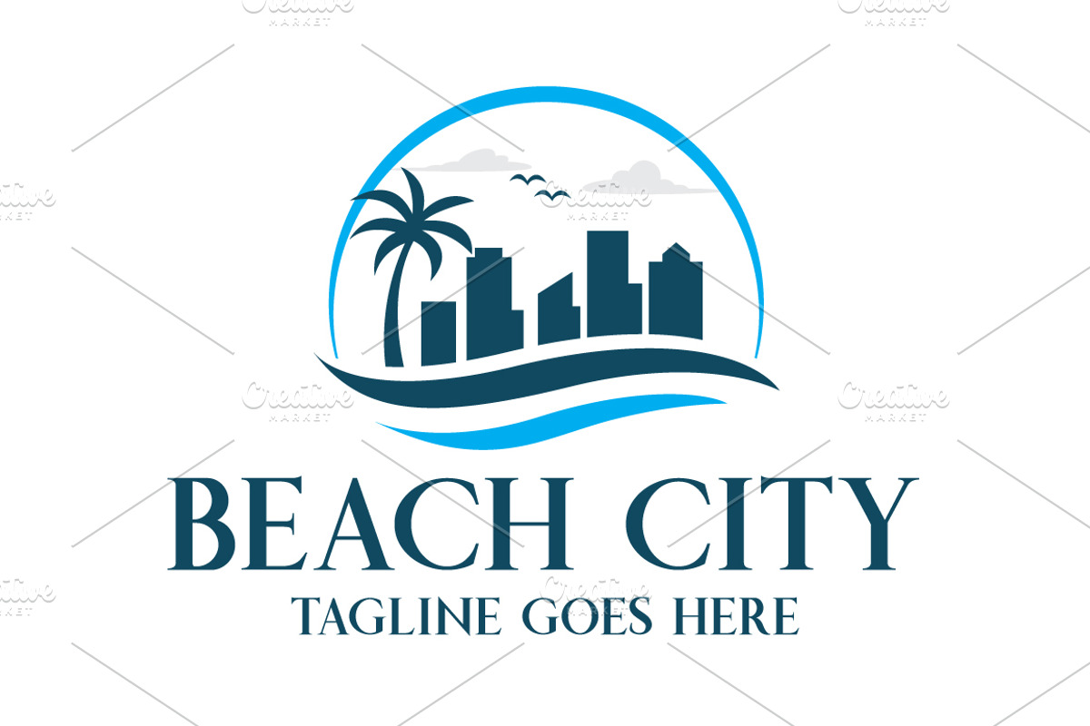 Beach City Logo, a Branding & Logo Template by menangan studio