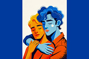 Vibrant Romantic Couple Illustration, a Person Illustration by StockVerse Creative (Thumbnail 4 of 4)