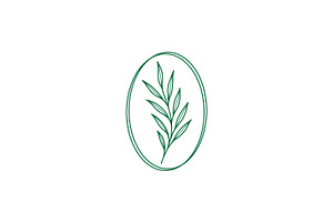 Botanical Logo Minimalist Leaves, a Branding & Logo Template by Signatoro