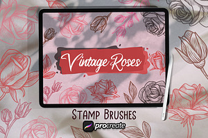 Vintage Roses Brush Stamp