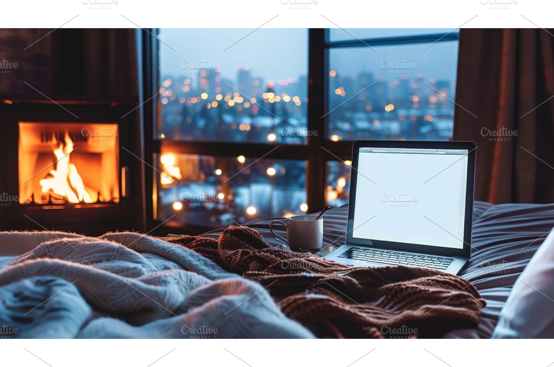 winter time, modern hotel interior, a Technology Photo by Neirfy