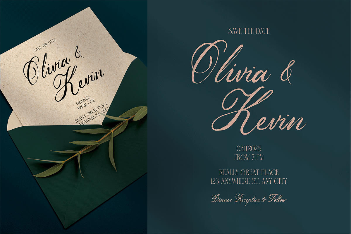 Veronicha Suliyem–Handwritten Script, a Script Font by overlaytemplates (Photo 3 of 5)