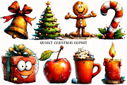 Quirky Christmas Clipart, an Illustration by OK Design (Thumbnail 2 of 6)