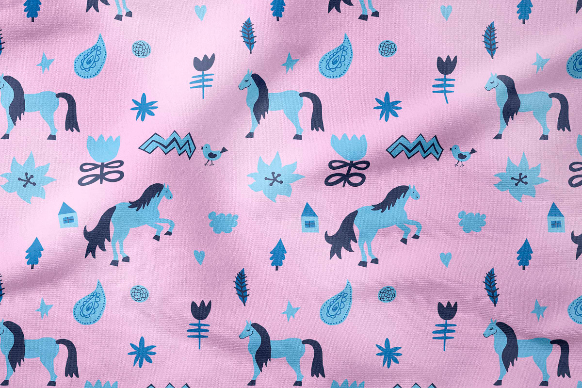 Сhristmas horse seamless pattern, a Pattern Graphic by Lucyinyourheart (Photo 6 of 10)