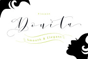 Donita Handscript, a Script Font by Siwox Studios (Thumbnail 1 of 5)