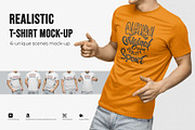 Realistic T-Shirt Mock-Up, a Shirt Mockup by Mock-up Store (Thumbnail 1 of 8)