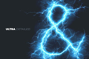 Tesla Coil Lightning Letters Overlay, a Symbol Font by PhotoSpirit (Thumbnail 6 of 8)
