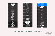 Flowers & Leaves Procreate Stamps, a Brush Add-On by BohoCalligraphy (Thumbnail 2 of 9)