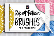 Pattern Brushes for Procreate, a Brush Add-On by Type and Graphics Studio (Thumbnail 1 of 8)