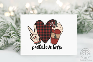 Peace Love Latte Sublimation