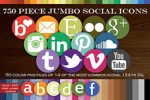 HUGE 700 Social Media Icon Package