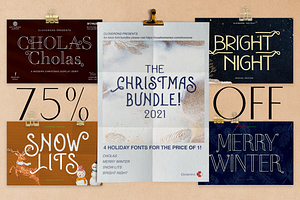 Christmas Font Bundle Holiday SALE
