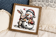 Whimsical Snowman and Friends Clipar, an Illustration by Libby Wishes (Thumbnail 6 of 6)