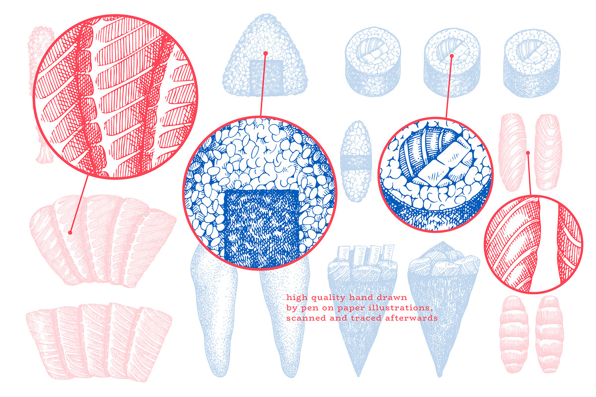 Japanese Cuisine Vector Collection, a Food Illustration by Lubov Illustrations Shop (Photo 3 of 7)