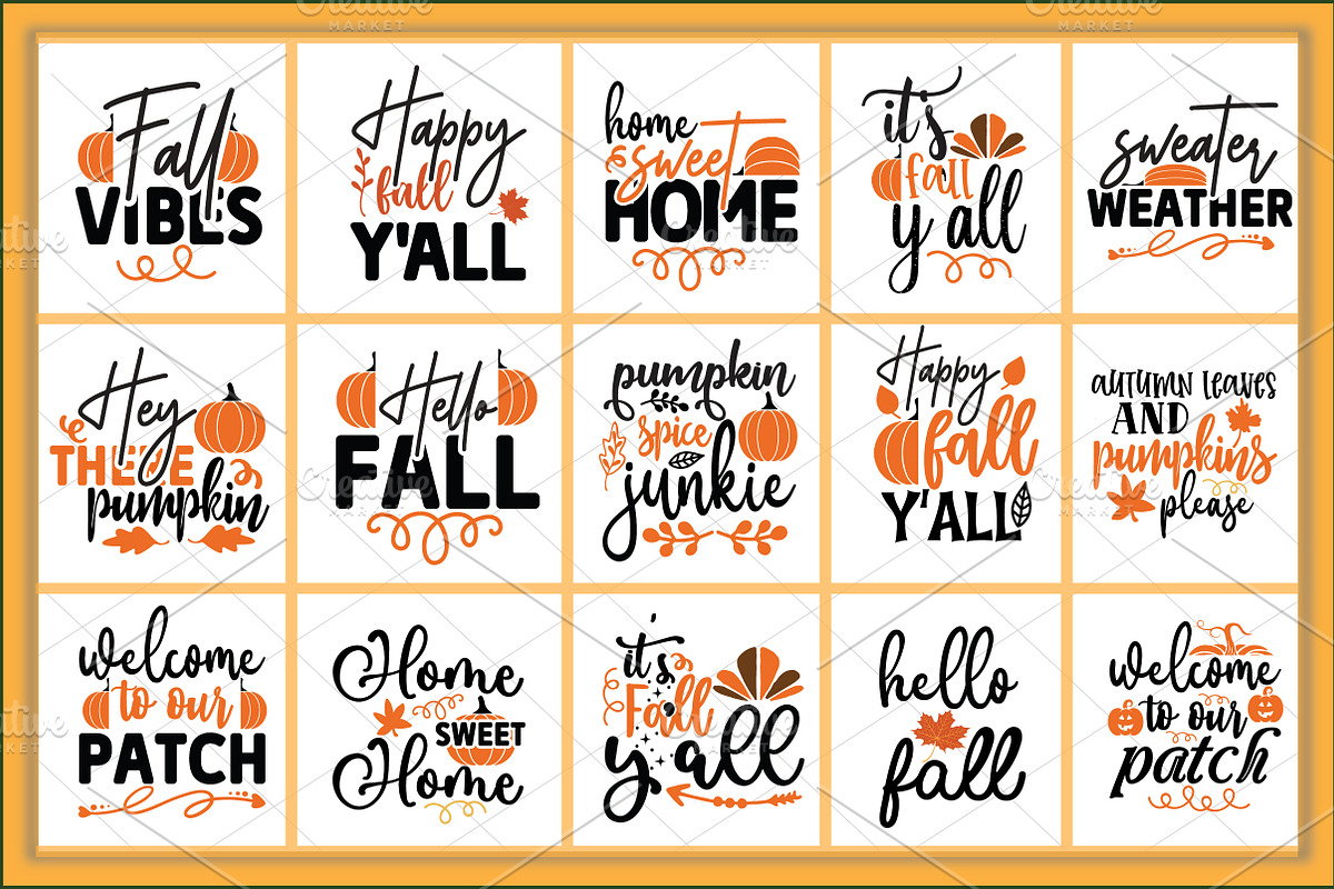 Fall svg bundle, Fall svg Design | Creative Market