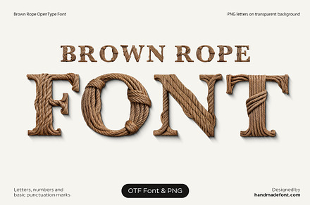Brown Rope Font, a Serif Font by Handmadefont