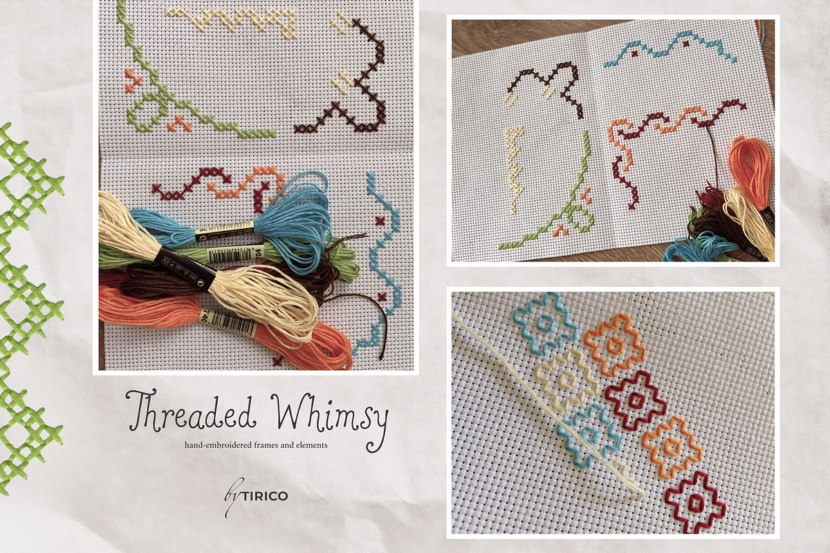 Threaded Whimsy: Collage Kit, an Object Graphic by TiriCo (Photo 13 of 13)