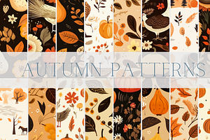 26 Autumnal Seamless Patterns