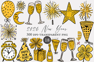 2026 New Year Clipart, an Illustration by Designworld