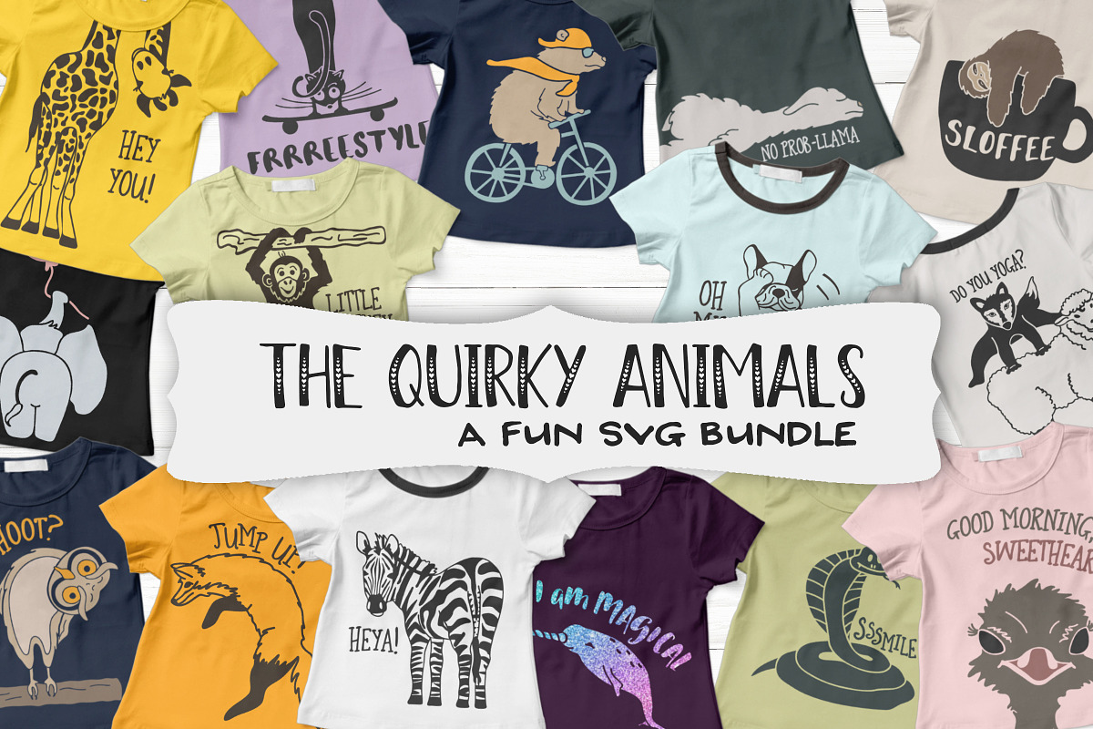 The Quirky Animals | Funny SVG Set, an Animal Illustration by DreamONprints (Photo 3 of 19)