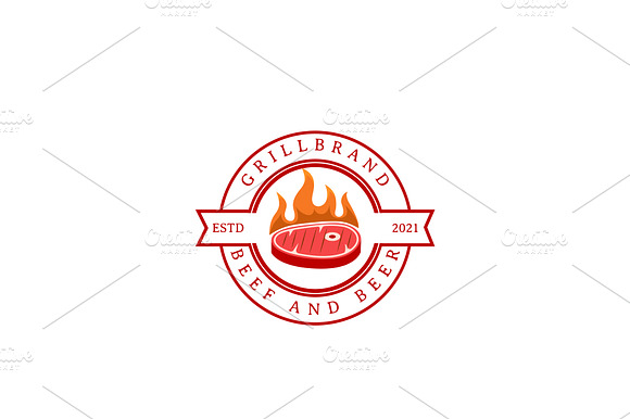 Steak Grill Logo Design preview 2