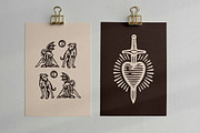 Gothic Times Linocut Bundle, a Person Illustration by ClayStudio (Thumbnail 4 of 8)