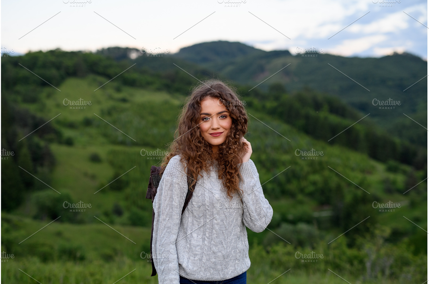 Young tourist woman traveller with, a Person Photo by HalfPoint