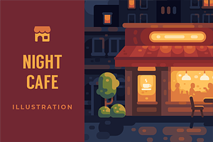 Night street cafe